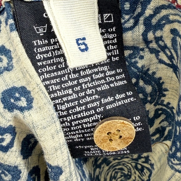 45rpm Discharge Indigo Print Shirt - Picture 4 of 4